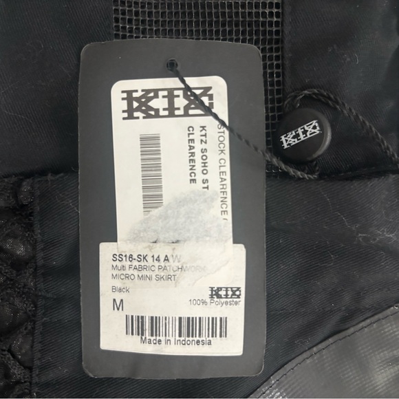 KTZ Multi-Fabric Patchwork Mini Skirt RARE Medium NWT Designer KOTON TO ZAI - Picture 12 of 13